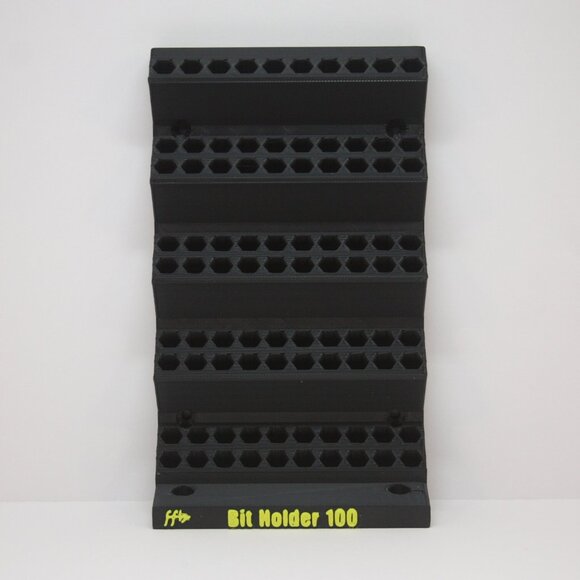 1/4 Inch Hex Bit Organizer, 100 Spaces, For Wall /Bench Top, 3D Printed - Picture 2 of 9